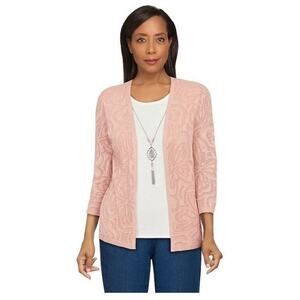 Alfred Dunner Sweater/tank Combo Color: Peachy Keen Size Petite Small